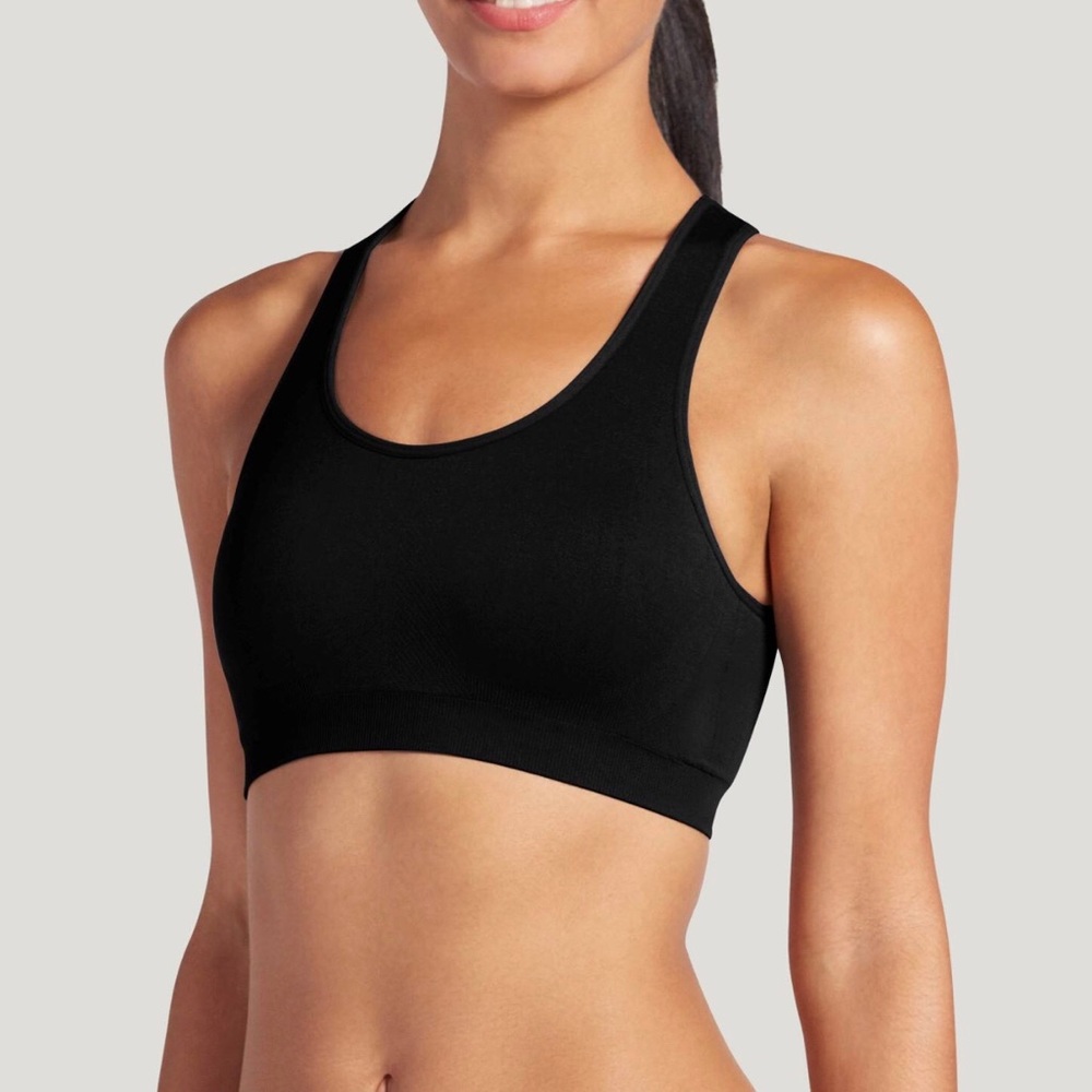 JOCKEY Black Seamless Racer Back Sports Bra